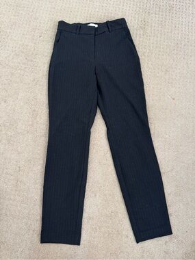 H&M Navy Stripes Pinstripe Trousers Classic Pants